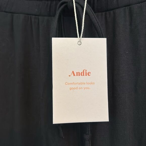 NWT Andie The Wide Leg Pants Black Size Large - Picture 5 of 10